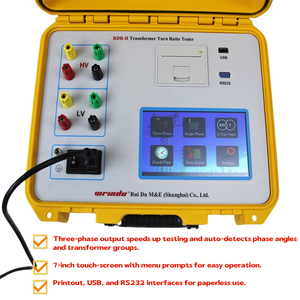 Wrindu Transformator TTR-Messgerät Dreiphasen-Transformator-Windungsverhältnis-<span class=keywords><strong>Tester</strong></span> Transformator-Windungsverhältnis-Gruppentester - Product Image 2