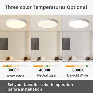 Panel de <span class=keywords><strong>techo</strong></span> LED impermeable niebla <span class=keywords><strong>techo</strong></span> redondo <span class=keywords><strong>baño</strong></span> sala de estar dormitorio hogar <span class=keywords><strong>iluminación</strong></span> ahorro de energía led luz de <span class=keywords><strong>techo</strong></span> - Product Image 2