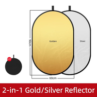 Réflecteur photographique pliable durable 60x90 cm 5-en-1, diffuseur de lumière portable avec sac de transport pour studio et prise de vue en extérieur