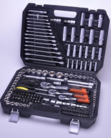 Jeu de clés à douille combinées portables jaunes de 150 pièces, en acier Cr-V, outils manuels de réparation automobile, jeu de douilles