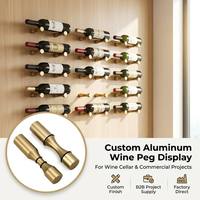 Porte-bouteilles mural en aluminium moderne et minimaliste avec logo personnalisé, gain de place, supports de bouteilles, OEM ODM REACH