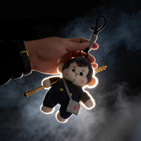 Stupidy Dark Myth Wukong Poupée en peluche pendentif, Strappy Pants le Grand Sagesse Qi Tian porte-clés 15cm, Cadeaux pour petites amies