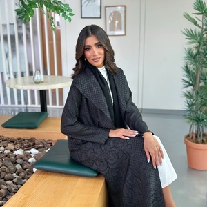 Abaya Elegante para Mujer, Diseño de Bordado Tradicional de Oriente Medio, Estilo Miyake Plisado, Elástico en Cuatro Direcciones, Otoño, Directo de Fábrica - Product Image 6