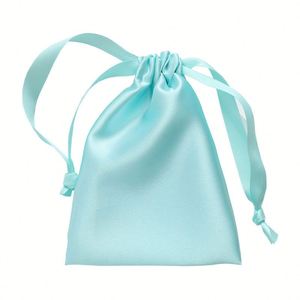 Sacs cadeaux en satin avec cordon de serrage, pochettes de voyage en tissu de soie pour peignes, bonbons, bijoux, colliers, bagues, perles, sacs d'emballage - Product Image 3