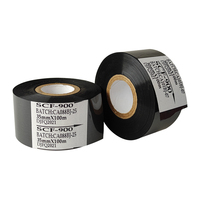 Ruban de marquage à chaud électrique automatique noir 30mm*100m pour machine de codage, pour date de production et numéro de lot sur sacs plastique/papier