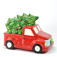 Camion de Noël en vente de gros Boîte à biscuits en céramique pour le stockage des aliments Boîte à biscuits pour biscuits