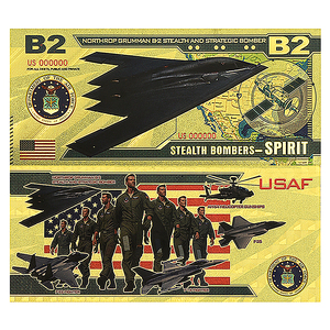 Banconota Militare Americana in Oro 24K da 1000 USD, Collezione Bifacciale 16x7cm, Aereo da Caccia ed Elicottero, Regalo per Appassionati di Aviazione - Product Image 6