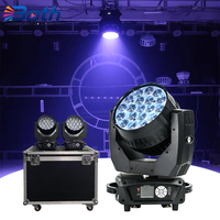 Projecteur LED mobile à haute luminosité Aura 19x15W RGB Wash avec zoom, contrôle DMX512/sonore, indice de protection IP33