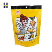 Logo personnalisé imprimé sur mesure pour sachet debout multicouche PET+PE avec fermeture éclair pour l'emballage de noix, d'arachides, de noix de cajou et d'épices