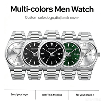 Montre minimaliste pour homme en acier 316L, étanche 5 ATM, mouvement à quartz japonais, OEM/ODM, logo personnalisé, cadran couleur, boîte, CE RoHS FCC, usine de montres