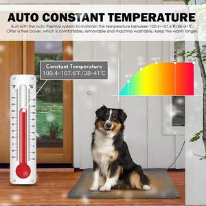 Cama Impermeable con Calefacción para Perros y Gatos, Alfombra Térmica Grande para Mascotas - Product Image 2