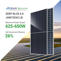 Panneaux solaires JA Solar pour usage domestique 625W 630W 635W 640 Watt 645W 650W Mono N Type Bifacial Double vitrage pour toute la maison