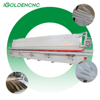 Machine à chantourner les bords de panneaux de bois, MDF, mélamine, entièrement automatique, pour le travail du bois, avec bande de chantournement en PVC
