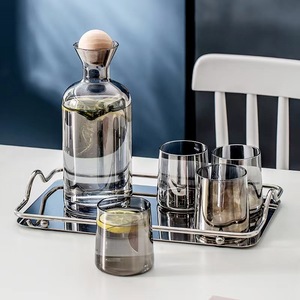 Wholesale Bulk OEM Handmade Crystal Color Glass Carafe Water Pitcher Jug <strong>Kettle</strong> With Lid - Product Image 1
