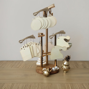 Lot <span class=keywords><strong>de</strong></span> 50 ornements <span class=keywords><strong>de</strong></span> Noël en contreplaqué <span class=keywords><strong>de</strong></span> haute qualité, style artisanal, pour la décoration <span class=keywords><strong>de</strong></span> la maison et les loisirs créatifs avec découpes en bois - Product Image 3