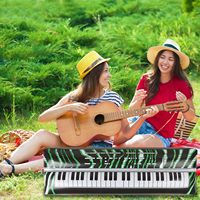 Clavier Gonflable Zèbre Amusant - Jouet Piano Électronique en PVC pour Fêtes Musicales et Spectacles Scéniques
