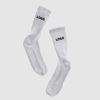 Chaussettes de Course de Haute Qualité Respirantes Fines Blanches Mi-Mollet Personnalisées pour Sport et Gym
