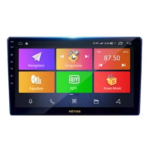 Rotiss Qualcomm 8Core 4GB+64GB Car Screen Radio 1280*800 Android Car Radio AutoCarPlay Stereo 4G SIM WIFI GPS Screen