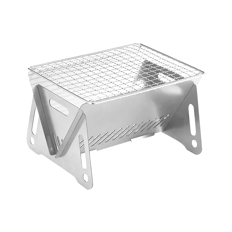 Outdoor folding card MIni stove stainless steel incinerator barbecue oven wood stove camping supplies portable charcoal stove