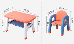 Alta qualità Design moderno set di mobili per bambini in plastica tavolo e sedia per bambini studio e sala da pranzo per uso scolastico - Product Image 4