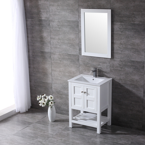 V-NONH 36'' Modern Single <b>Bathroom</b> <b>Vanity</b> Set with Integrated Ceramic Basin Solid Wood+Plywood Eco-Friendly Hotel Apartment Use - Product Image 3