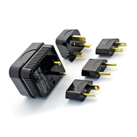 Black Soshine Adaptor Set Steker, Konverter 220/240V Ke 110/120V Universal 4 In 1 US / UK / EU / AU