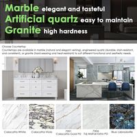 Goldtop Personnalisé Luxe Double Lavabo Salle De Bains Vanité Mur Monté Intelligent Miroir Armoire Style Traditionnel Debout Au Sol