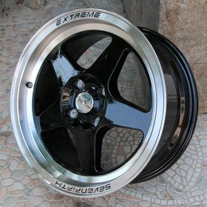 Nouvelles jantes forgées en alliage d'aluminium de 15 pouces 4x100 à 5 branches noires modifiées pour MG3 <span class=keywords><strong>Citron</strong></span> C4 Reina Vios Swift Aveo - Product Image 4