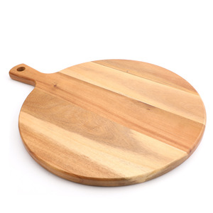 Tabla de cortar redonda de madera de acacia de 2 cm de grosor para uso doméstico y hotelero - Product Image 4