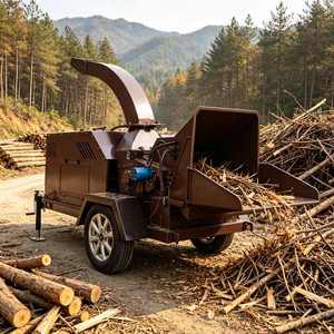 Broyeur de bois, déchiqueteuse de bois, <span class=keywords><strong>moteur</strong></span> agricole forestier à entraînement direct pour la coupe - Product Image 4