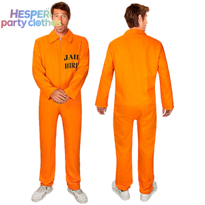 HESPER Halloween Combinaison de Prisonnier Adulte Orange pour Hommes, Costume de Cosplay pour Fête et Spectacle, en Nylon et Polyester - Product Image 2
