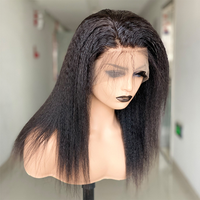 Perruque frontale en dentelle HD 13x6 de 28-30 pouces, cheveux vierges vietnamiens bruts, perruque brésilienne en dentelle frontale, cheveux humains raides crépus, pas chère, pour femmes