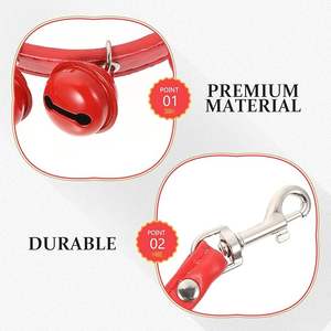 Combo de Collar y Correa para Mascotas, Correa de Cuerda de Tirar de <span class=keywords><strong>Jingle</strong></span> <span class=keywords><strong>Bell</strong></span> para Uso Diario, Suministros para Exteriores, Navidad - Product Image 5