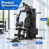 Station de musculation compacte multifonction en acier pour la maison, avec pile de poids de 68 kg, équipement d'entraînement de force pour exercices du corps entier