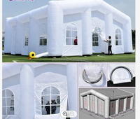 Tente de fête gonflable géante avec éclairage LED, personnalisable, pour mariage, salle VIP, usage commercial, avec des couleurs vives