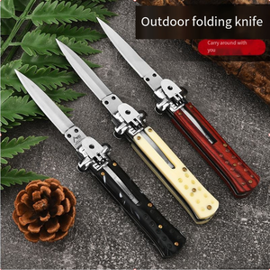 Coltello Pieghevole AKC in Acciaio Inossidabile ad Alta Durezza Personalizzato OEM, Vendita all'Ingrosso di Coltelli Portatili per Sopravvivenza e Campeggio per la Mafia - Product Image 2