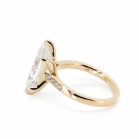 de bagues de fiançailles en Moissanite 2ct coupe poire S925 bagues en Moissanite en argent Sterling bijoux bague Moissanite
