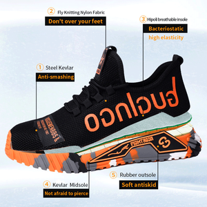 <span class=keywords><strong>Scarpe</strong></span> <span class=keywords><strong>Antinfortunistiche</strong></span> Sportive Multicolore Traspiranti con Punta in Acciaio <span class=keywords><strong>per</strong></span> Uomo e <span class=keywords><strong>Donna</strong></span>, <span class=keywords><strong>Scarpe</strong></span> di Sicurezza Antiscivolo alla Moda - Product Image 4