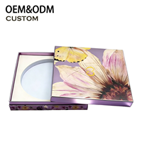 Boîte cadeau personnalisable de luxe sur le thème des fleurs, avec insert en EVA, boîte rigide en carton floral, emballage portable en matériaux recyclés