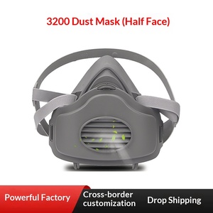 Mascarilla de media cara reutilizable y lavable con filtro de partículas, a prueba de polvo, para minería de carbón, uso industrial, decoración y protección, 3200 - Product Image 3