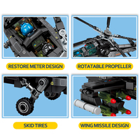 Sembo 202119 Z 10 Hélicoptère Guerre Soldats Série Avion Modèle Briques Jouets Militaires Blocs de Construction Ensembles pour Garçons