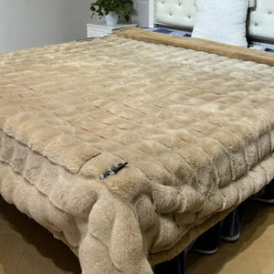 Couverture lisse de <span class=keywords><strong>lapin</strong></span> en fausse fourrure super douce Couvertures de vison à bon prix - Product Image 1