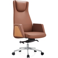 Support de genou Appui-tête intégré BIFMA Certifié Invité Conférence Réunion Ergonomique Executive Chaise en cuir pour salon