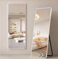 Miroir sur pied moderne pleine longueur pour chambre, salon, salle de bain – Miroir de dressing autoportant pour décoration intérieure personnalisée