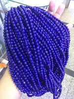 Perles de pierre rondes naturelles de haute qualité, lapis lazuli, bouddha, Bracelet élastique, collier, bijoux de mode pour hommes et femmes