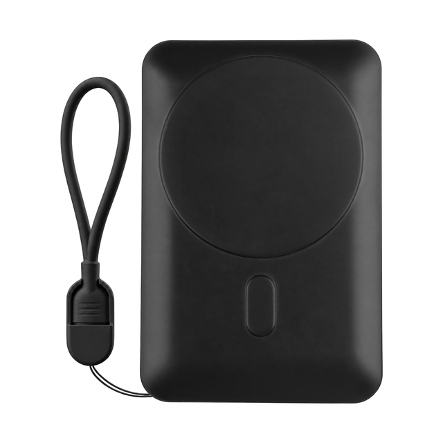 10000mAh Magnetic Wireless Power Bank 15W Fast Charge with Built-in 20W Type-C Cable and Foldable Kickstand for iPhone 15 14 13