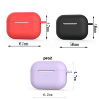 Étui de protection en silicone avec crochet pour Airpods pro 2, étui de protection en silicone pour écouteurs airpods 3