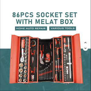 85-Piece Professional Hand Tools Repair Kit in Plastic <b>Box</b> Complete Set for Mechanics and DIY Enthusiasts PL-85 High-Quality Chr - Product Image 5
