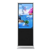 Programa de Afiliados: Soporte de Suelo para Señalización Digital LCD de 55 Pulgadas para Interiores, Gráficos Animados 4K, Pantalla de Menú Publicitario