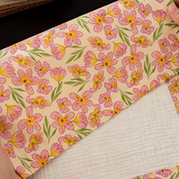 Set de table en coton double couche antidérapant à motifs géométriques imprimés artistiques, lavable, pour usage domestique